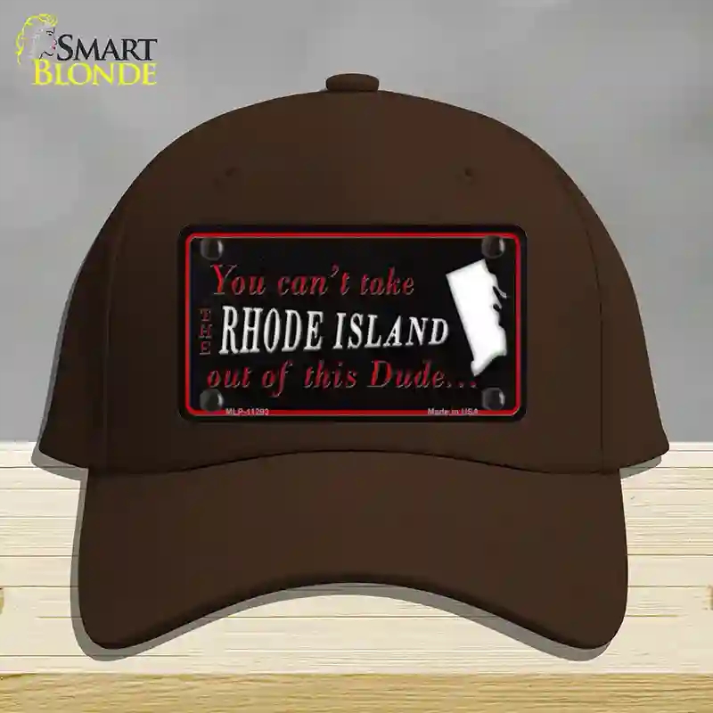 HAT24-MLP-11293 4 x 2.2 in. Rhode Island Dude Novelty License Plate Hat, Dark Brown - Cotton