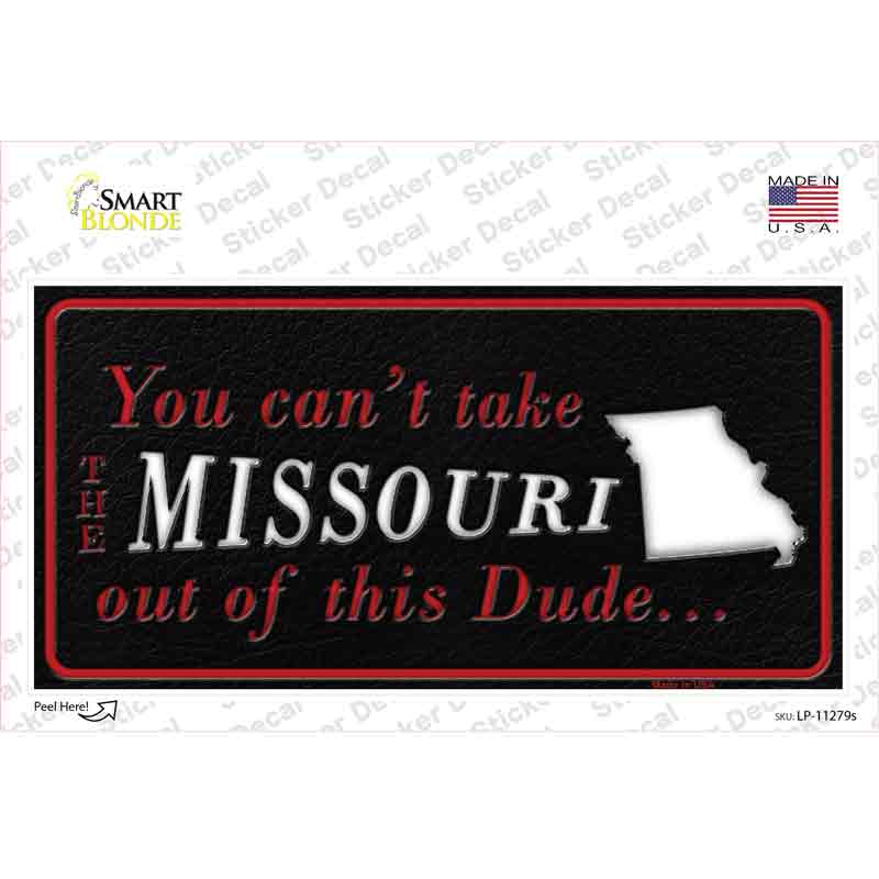 LP-11279s-M 6 x 3 in. Missouri Dude Novelty Sticker Decal - Medium