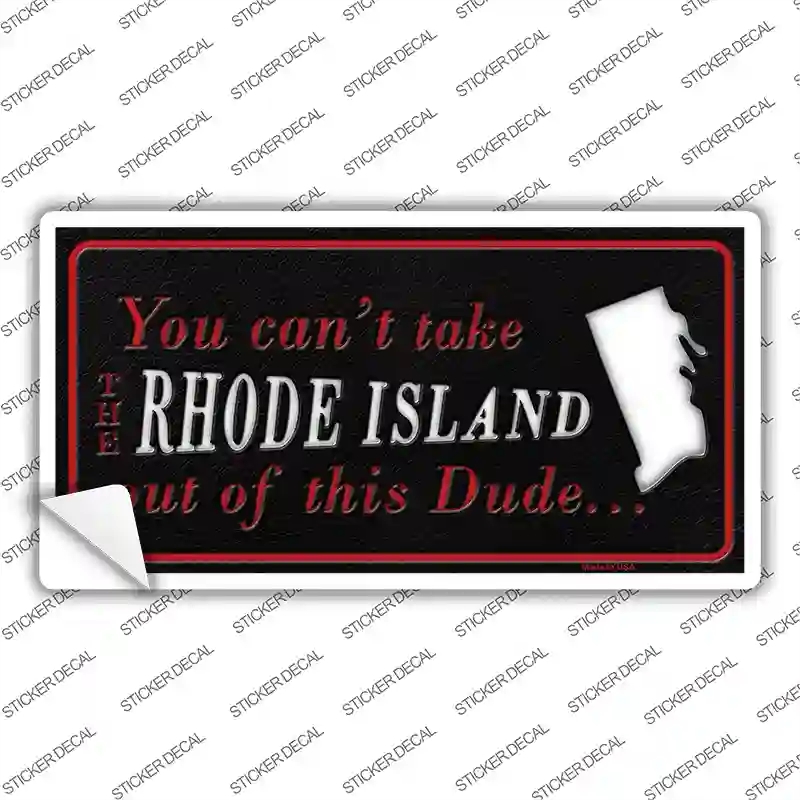 LP-11293s-S 3 x 1.5 in. Rhode Island Dude Novelty Sticker Decal - Small