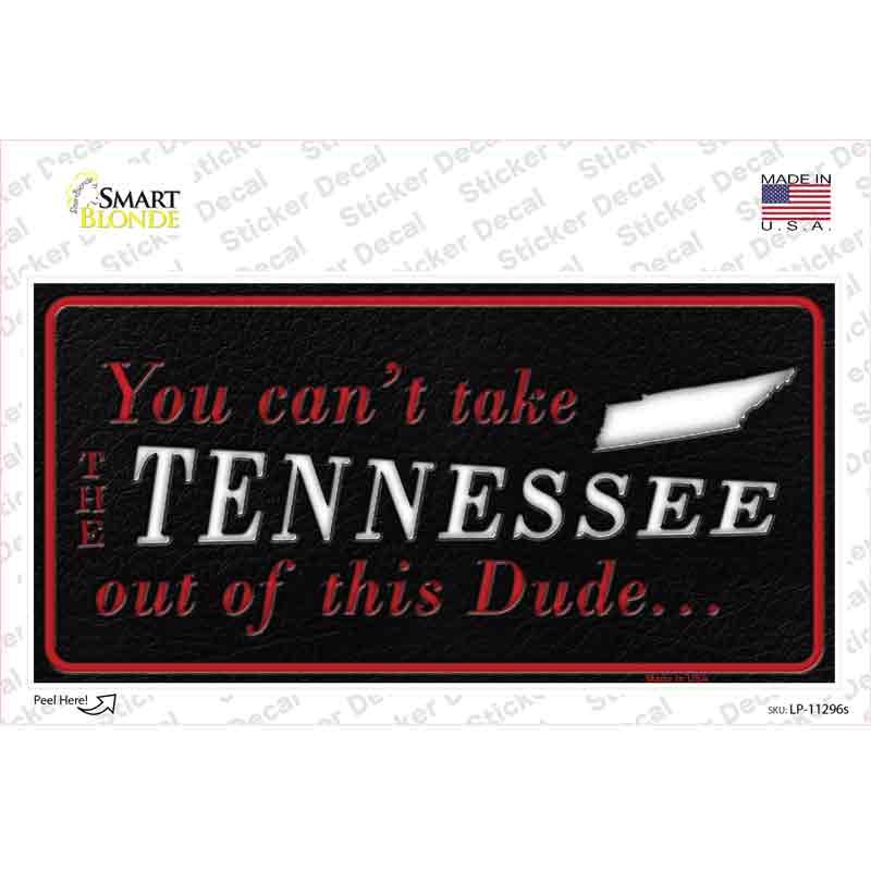 LP-11296s-M 6 x 3 in. Tennessee Dude Novelty Sticker Decal - Medium