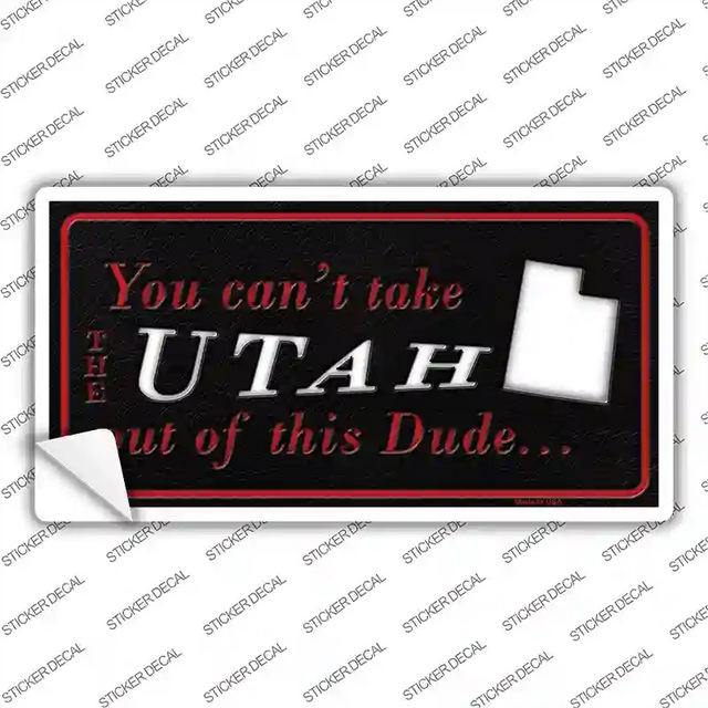LP-11298s-L 9 x 4.5 in. Utah Dude Novelty Sticker Decal - Large