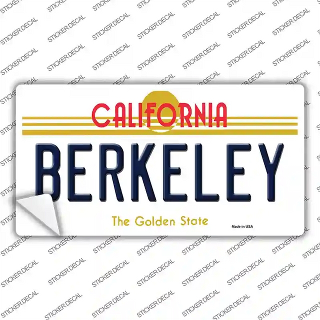 LP-11432s-L 9 x 4.5 in. Berkeley California Novelty Sticker Decal - Large