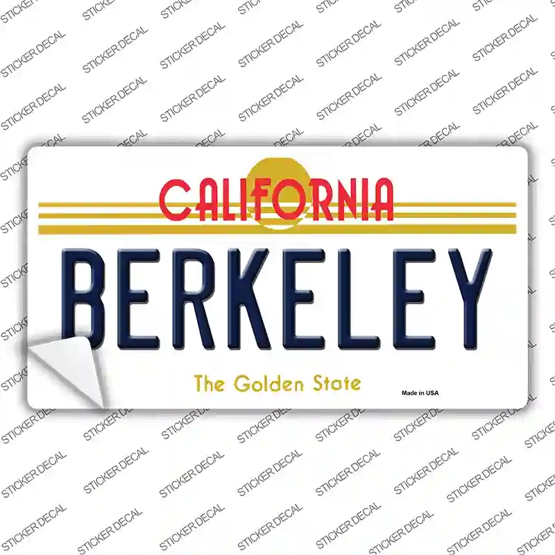 LP-11432s-S 3 x 1.5 in. Berkeley California Novelty Sticker Decal - Small