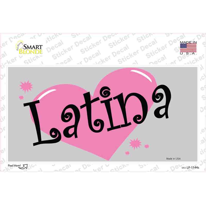 LP-1144s-M 6 x 3 in. Latina Novelty Sticker Decal - Medium