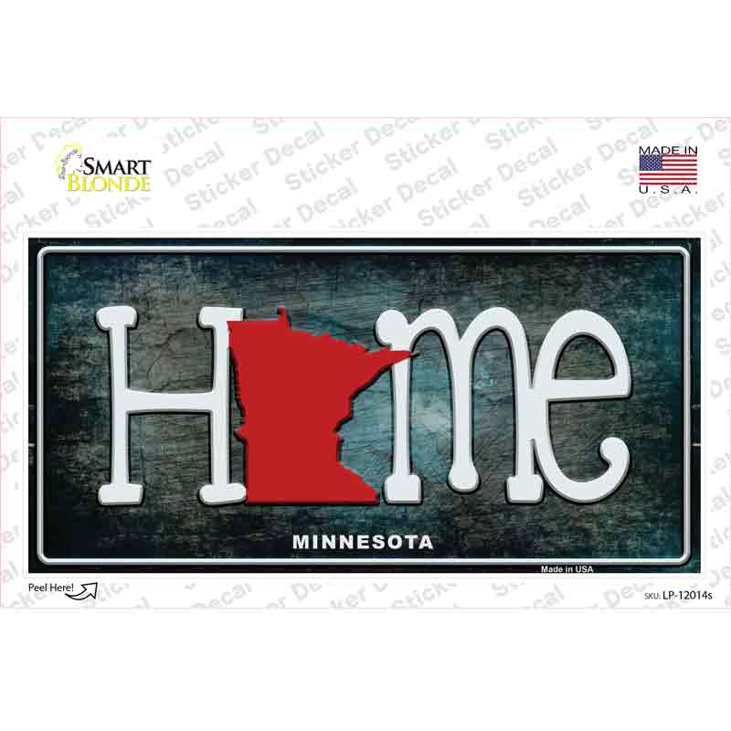LP-12014s-M 6 x 3 in. Minnesota Home State Outline Novelty Sticker Decal - Medium
