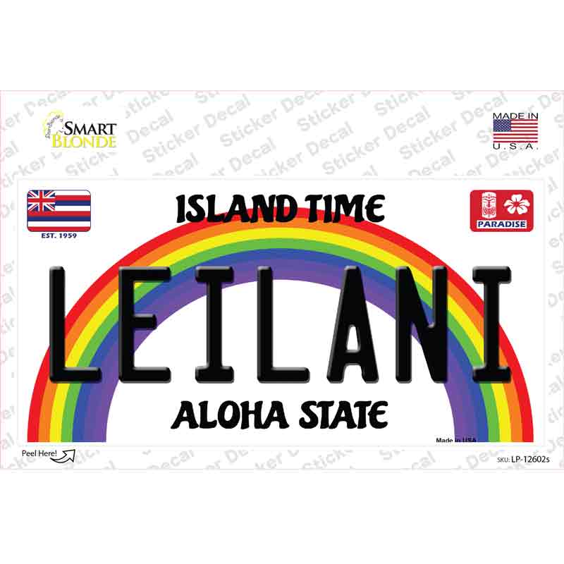 LP-12602s-M 6 x 3 in. Leilani Hawaii Novelty Sticker Decal - Medium