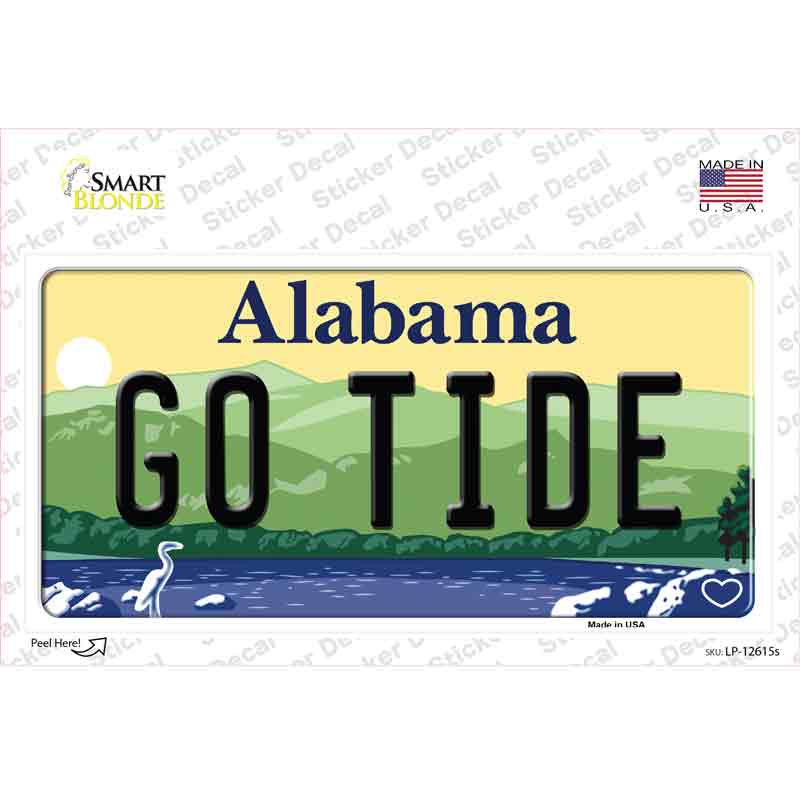 LP-12615s-M 6 x 3 in. Go Tide Novelty Sticker Decal - Medium