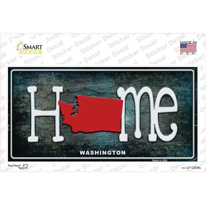 LP-12038s-M 6 x 3 in. Washington Home State Outline Novelty Sticker Decal - Medium