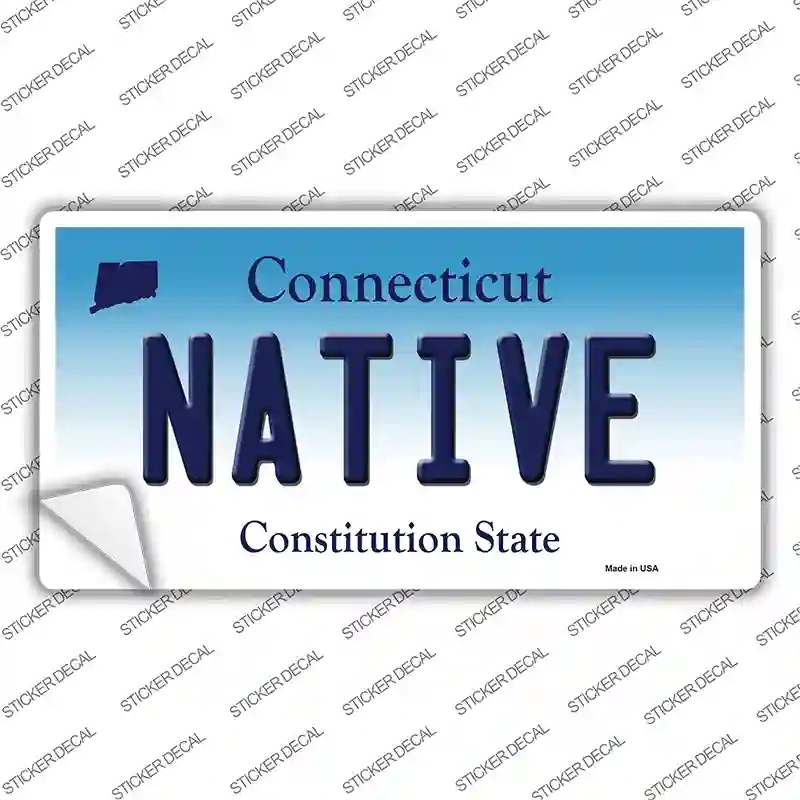 LP-10921s-S 3 x 1.5 in. Native Connecticut Novelty Sticker Decal - Small