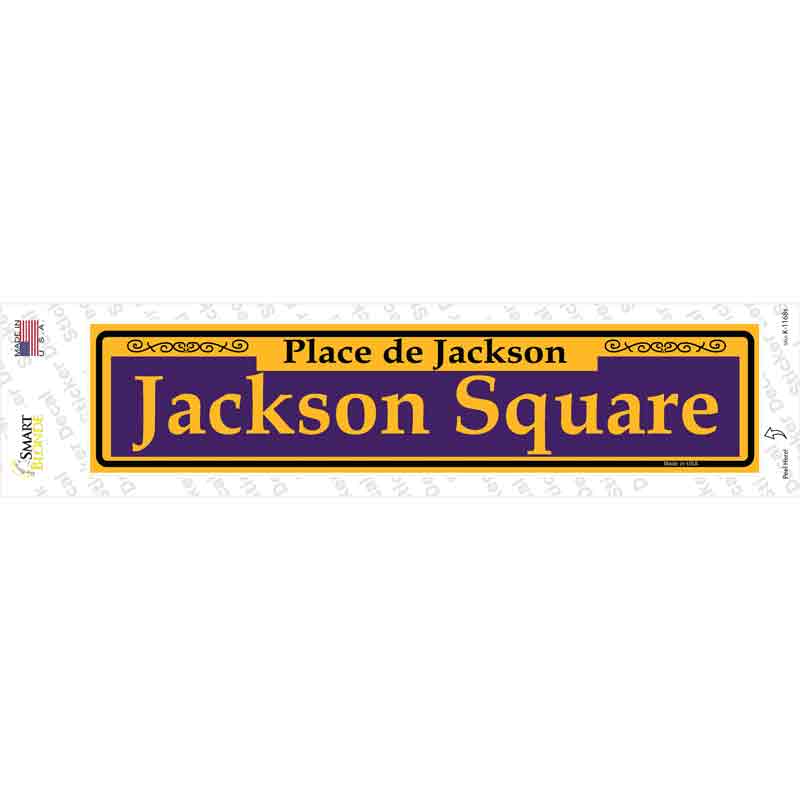 K-1168s-M 9 x 12 in. Jackson Square Purple Novelty Narrow Sticker Decal - Medium