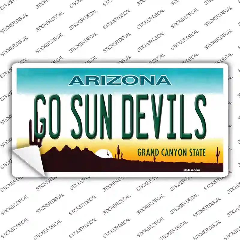 LP-12628s-S 3 x 1.5 in. Go Sun Devils Novelty Sticker Decal - Small