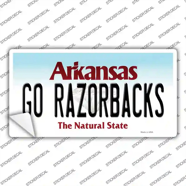 LP-12644s-XL 12 x 6 in. Go Razorbacks Novelty Sticker Decal - Extra Large
