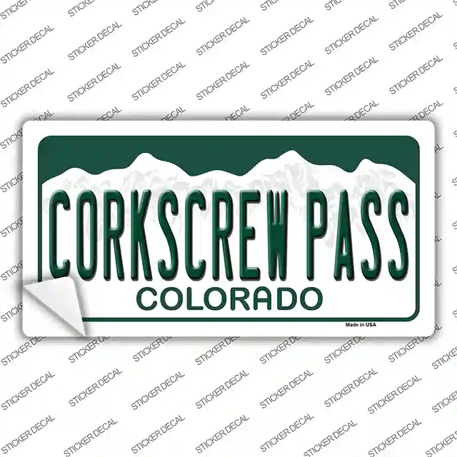LP-12151s-L 9 x 4.5 in. Corkscrew Pass Colorado Novelty Sticker Decal - Large
