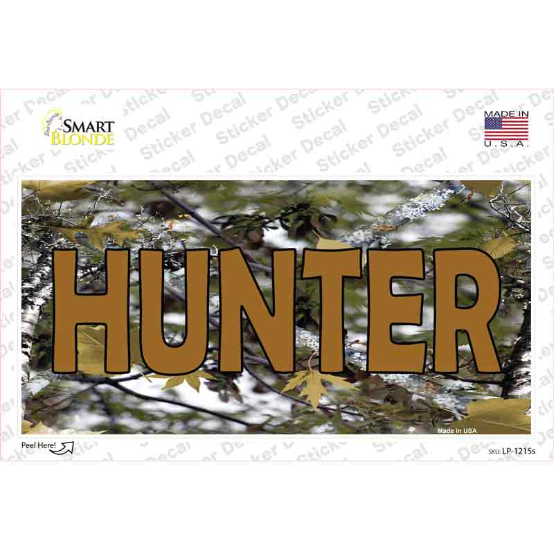 LP-1215s-M 6 x 3 in. Hunter Camouflage Novelty Sticker Decal - Medium