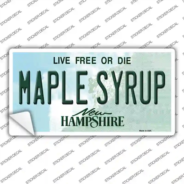 LP-12165s-L 9 x 4.5 in. Maple Syrup Hampshire Novelty Sticker Decal - Large