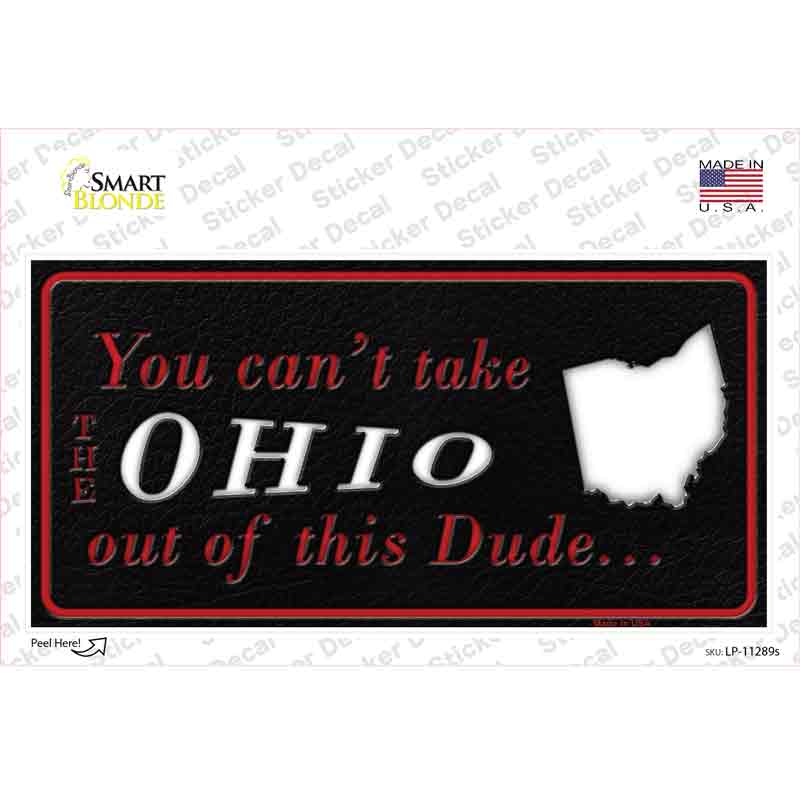 LP-11289s-M 6 x 3 in. Ohio Dude Novelty Sticker Decal - Medium