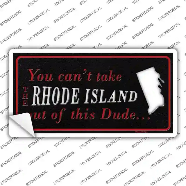 LP-11293s-L 9 x 4.5 in. Rhode Island Dude Novelty Sticker Decal - Large