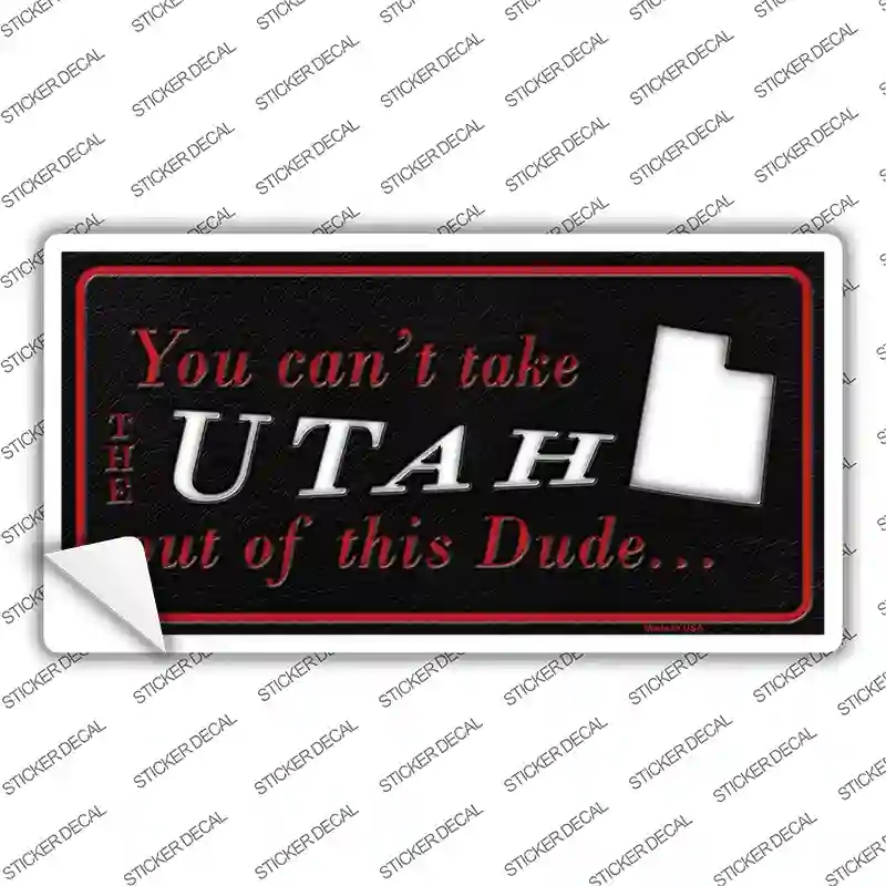 LP-11298s-S 3 x 1.5 in. Utah Dude Novelty Sticker Decal - Small
