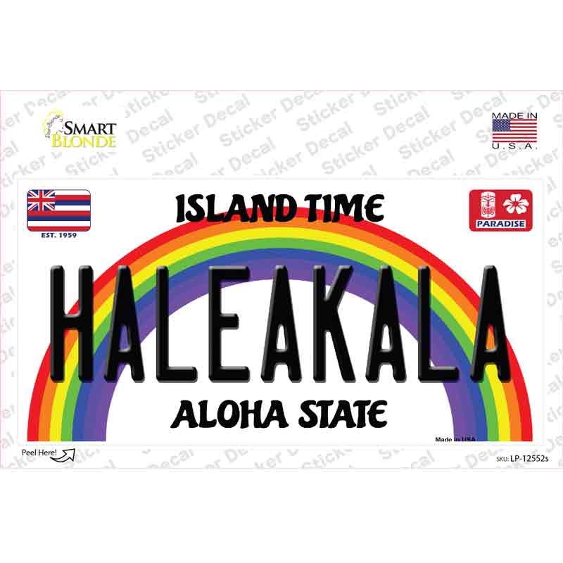 LP-12552s-M 6 x 3 in. Haleakala Hawaii Novelty Sticker Decal - Medium