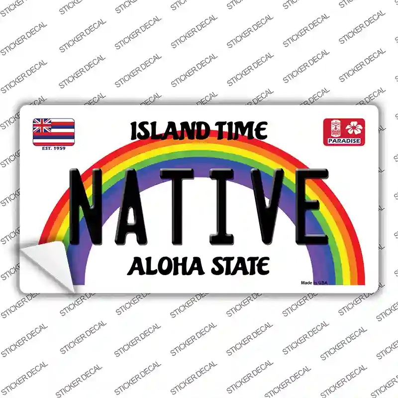 LP-12561s-S 3 x 1.5 in. Native Hawaii Novelty Sticker Decal - Small