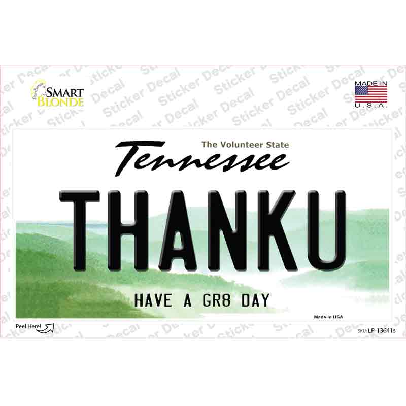 LP-13641s-M 6 x 3 in. Thank You Novelty Sticker Decal - Medium
