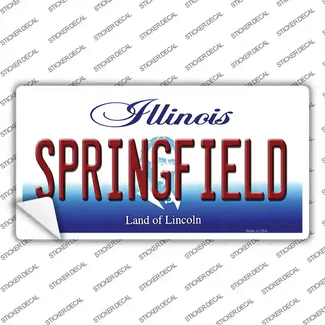 LP-10291s-L 9 x 4.5 in. Springfield Illinois Novelty Sticker Decal - Large