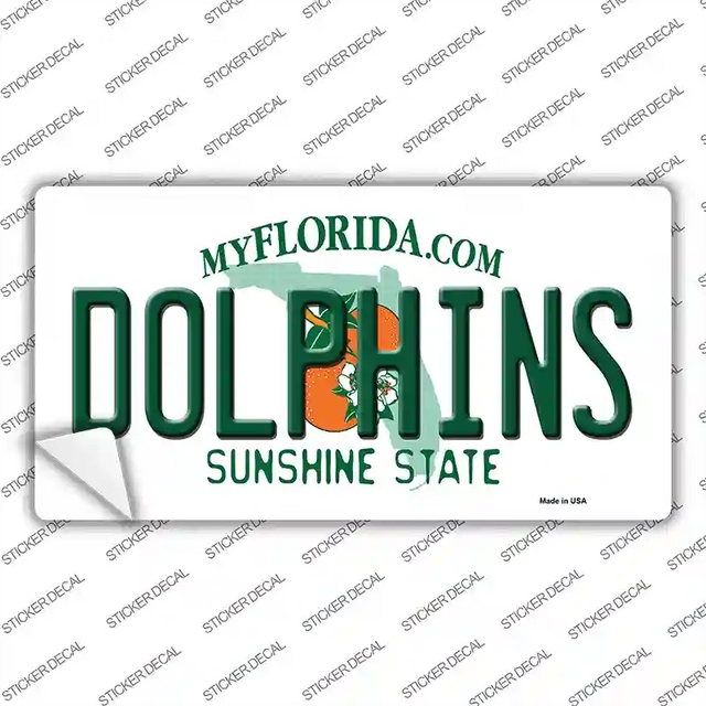 LP-2039s-L 9 x 4.5 in. Dolphins Florida State Novelty Sticker Decal - Large