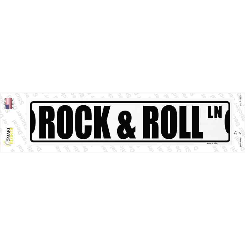 K-1881s-M 9 x 12 in. Rock & Roll Ln Novelty Narrow Sticker Decal - Medium