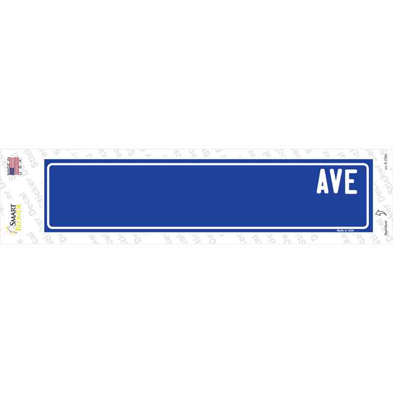 K-726s-M 9 x 12 in. Blue Avenue Blank Novelty Narrow Sticker Decal - Medium