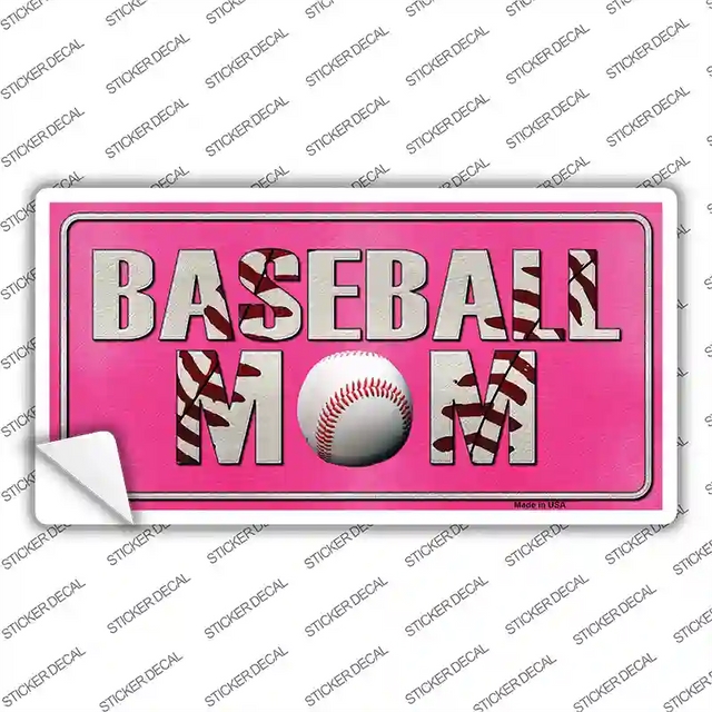 LP-1174s-L 9 x 4.5 in. Baseball Mom Novelty Sticker Decal - Large