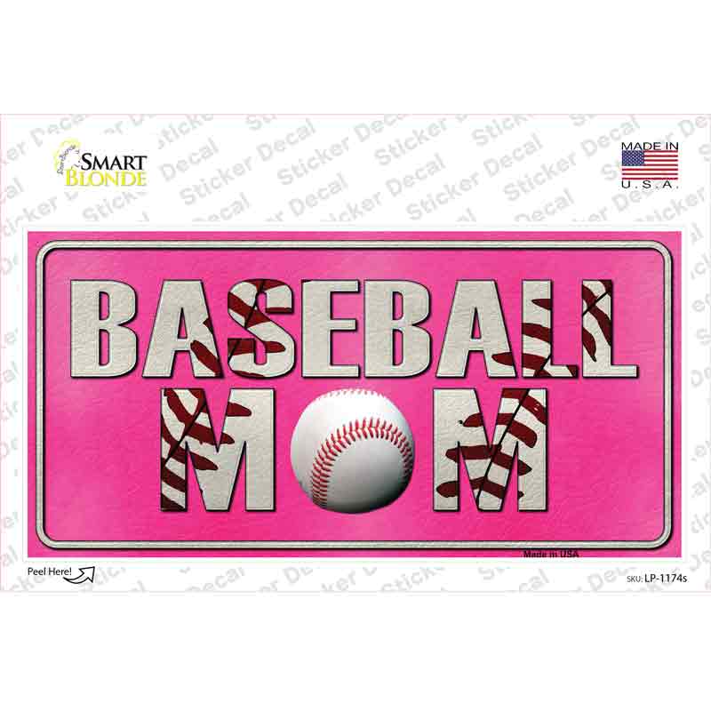 LP-1174s-M 6 x 3 in. Baseball Mom Novelty Sticker Decal - Medium