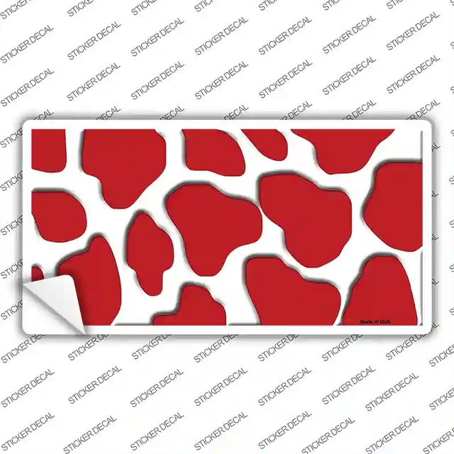 LP-2910s-L 9 x 4.5 in. Red White Giraffe Novelty Sticker Decal - Large