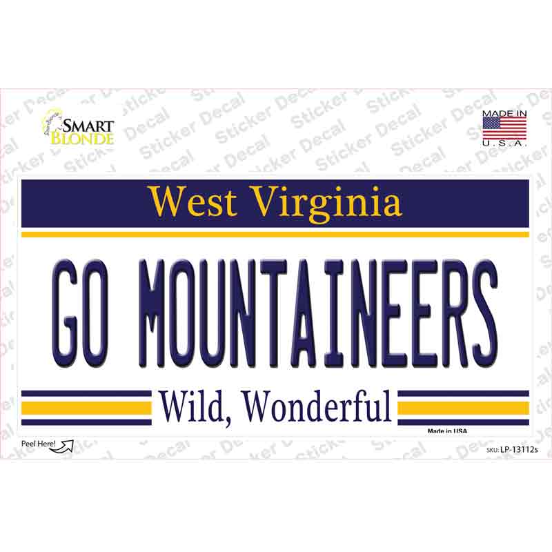 LP-13112s-M 6 x 3 in. Go Mountaineers Novelty Sticker Decal - Medium