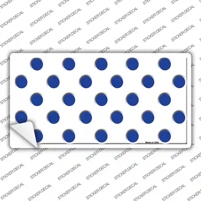LP-2977s-L 9 x 4.5 in. Blue White Polka Dot Novelty Sticker Decal - Large