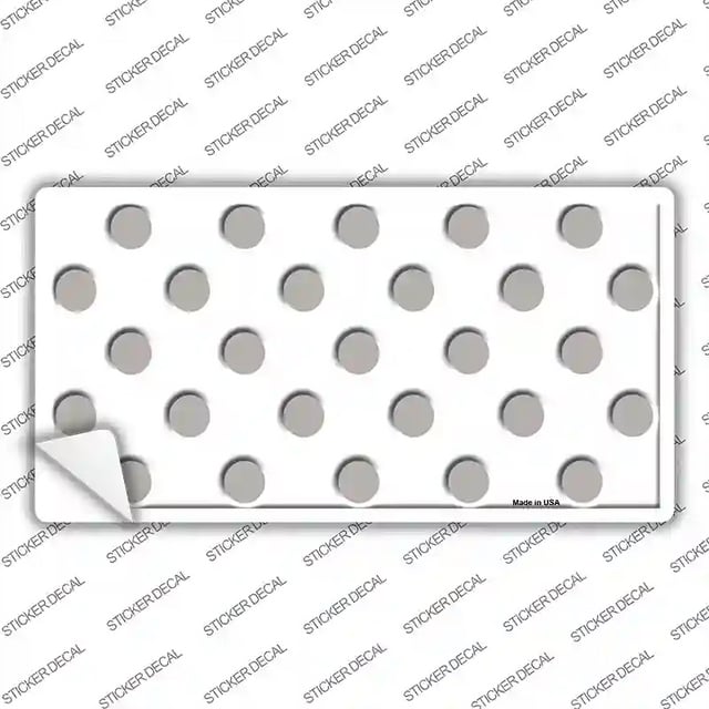 LP-2980s-L 9 x 4.5 in. Grey White Polka Dot Novelty Sticker Decal - Large