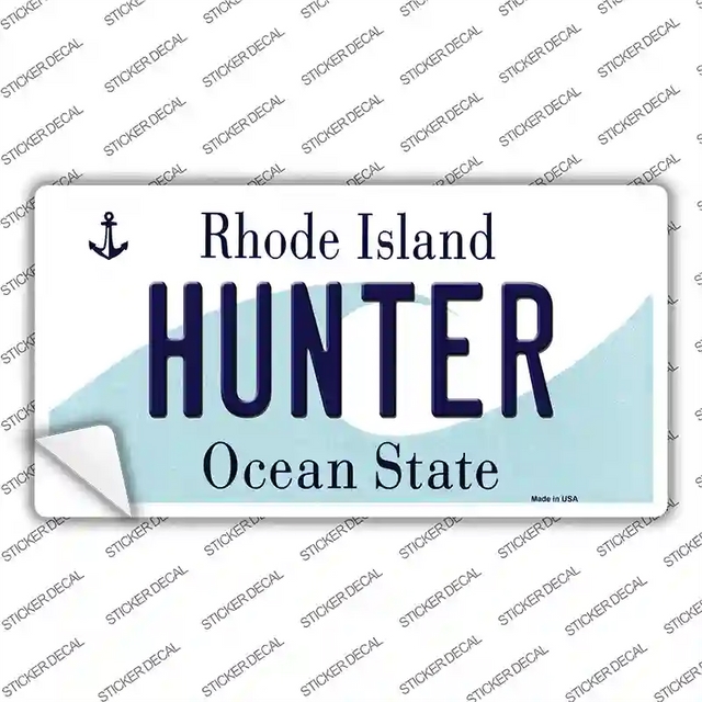LP-11218s-L 9 x 4.5 in. Hunter Rhode Island State Novelty Sticker Decal - Large