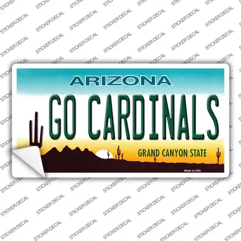 LP-13313s-S 3 x 1.5 in. Go Cardinals Novelty Sticker Decal - Small -  Smart Blonde