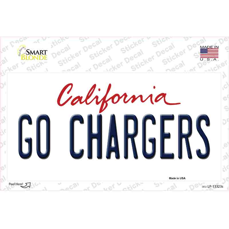 LP-13323s-M 6 x 3 in. Go Chargers Novelty Sticker Decal - Medium