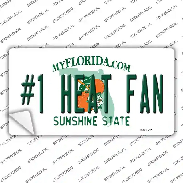 LP-13372s-L 9 x 4.5 in. Number 1 Heat Fan Novelty Sticker Decal - Large
