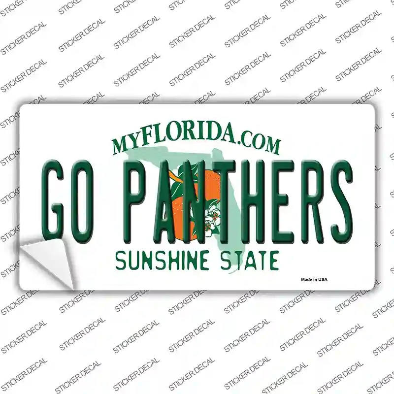 LP-13377s-S 3 x 1.5 in. Go Panthers Novelty Sticker Decal - Small
