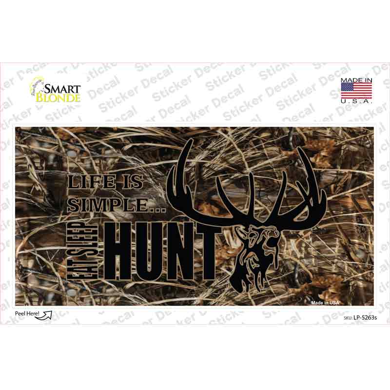 LP-5263s-M 6 x 3 in. Eat Sleep Hunt Novelty Sticker Decal - Medium