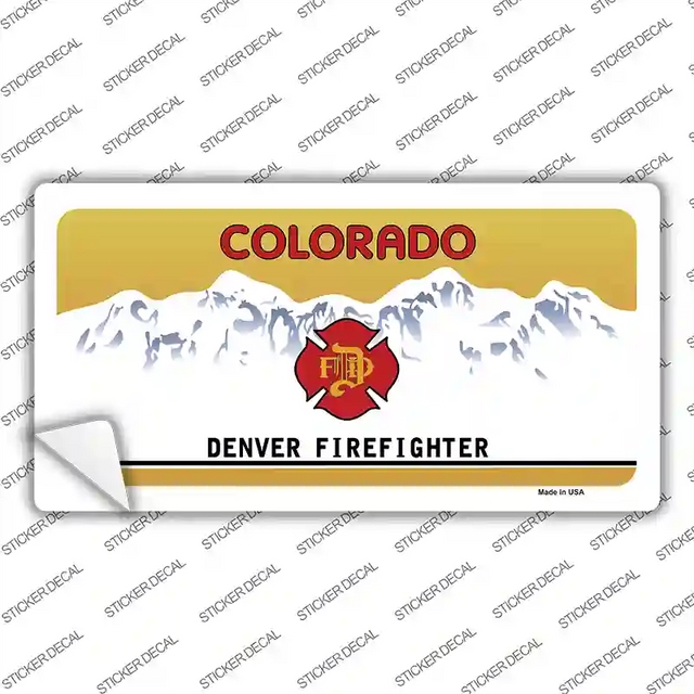 LP-5328s-XL 12 x 6 in. Denver Fire Fighter Novelty Sticker Decal - Extra Large
