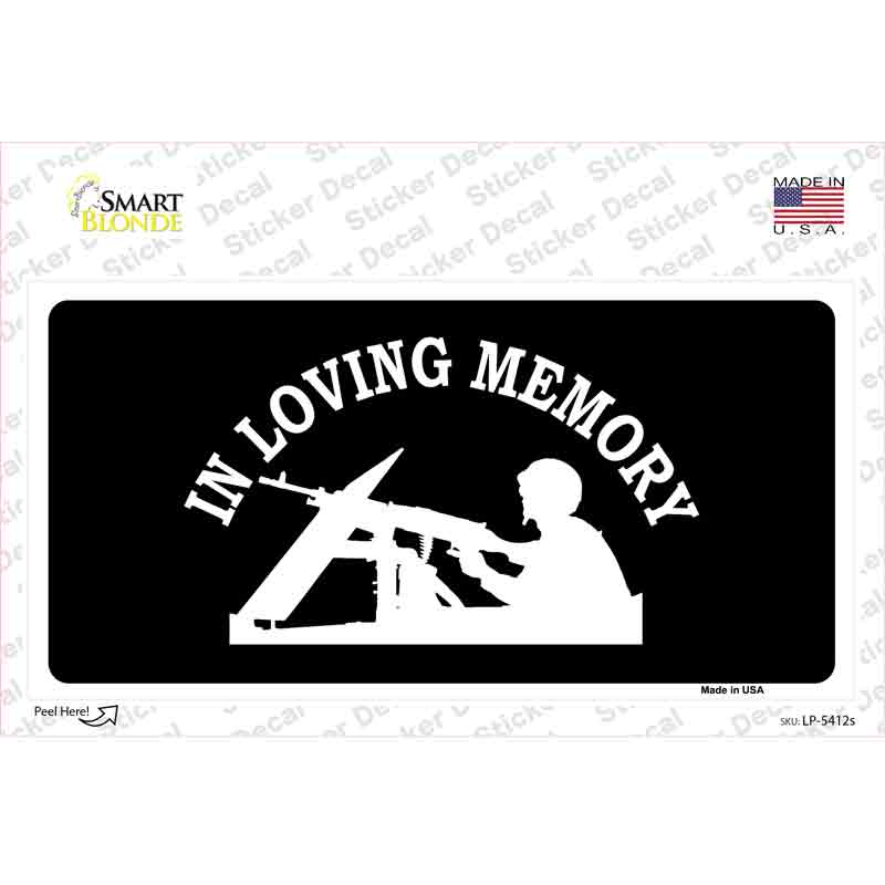 LP-5412s-M 6 x 3 in. Loving Memory Lookout Novelty Sticker Decal - Medium