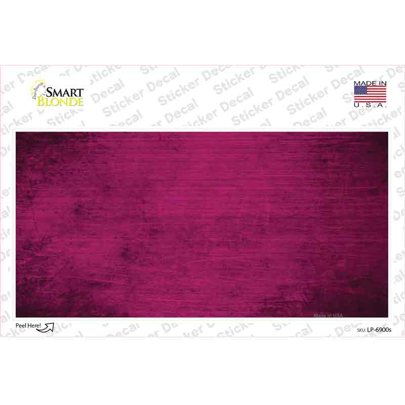 LP-6900s-M 6 x 3 in. Pink Oil Rubbed Solid Novelty Sticker Decal - Medium