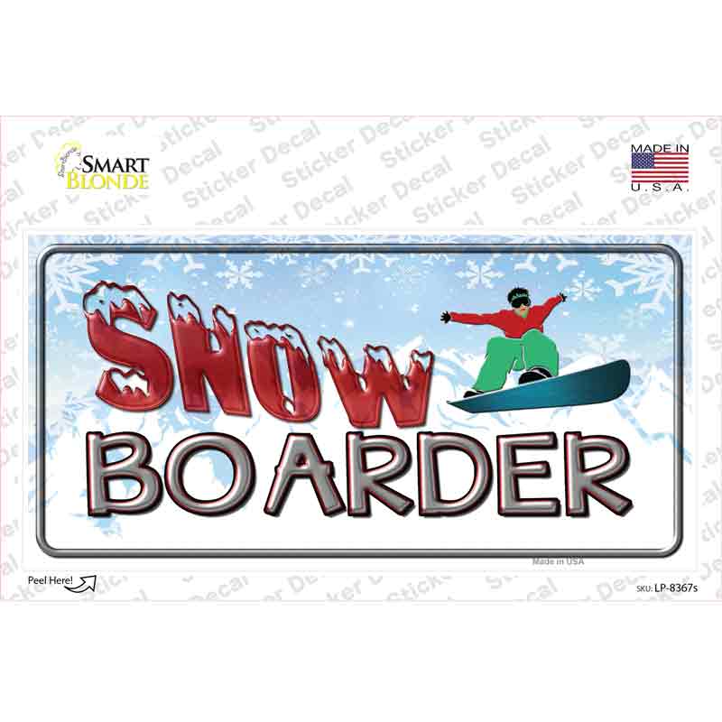 LP-8367s-M 6 x 3 in. Snow Boarder Novelty Sticker Decal - Medium