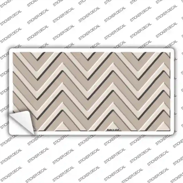 LP-4962s-L 9 x 4.5 in. Tan Light Tan Chevron Novelty Sticker Decal - Large