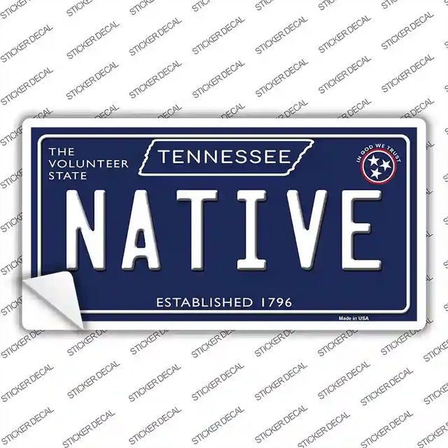 LP-13906s-XL 12 x 6 in. Native Tennessee Blue Novelty Sticker Decal - Extra Large