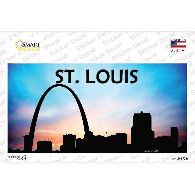 LP-8723s-M 6 x 3 in. St Louis Silhouette Novelty Sticker Decal - Medium