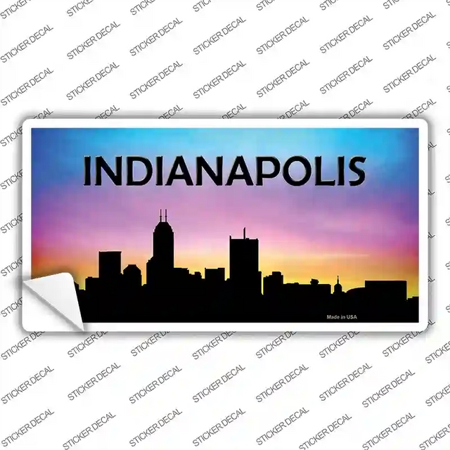 LP-8728s-L 9 x 4.5 in. Indianapolis Silhouette Novelty Sticker Decal - Large
