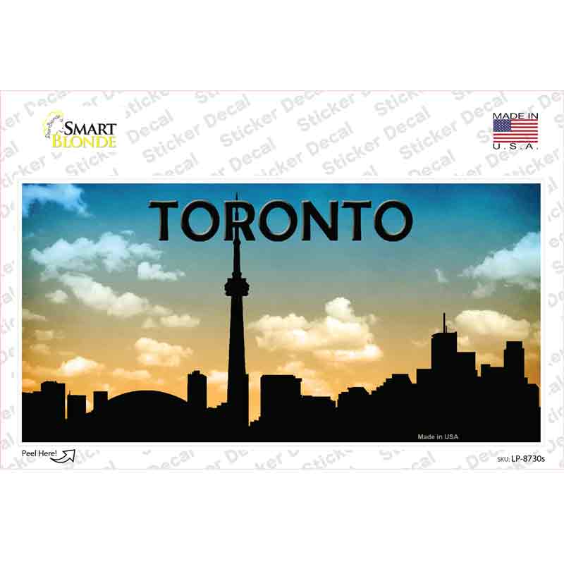 LP-8730s-M 6 x 3 in. Toronto Silhouette Novelty Sticker Decal - Medium